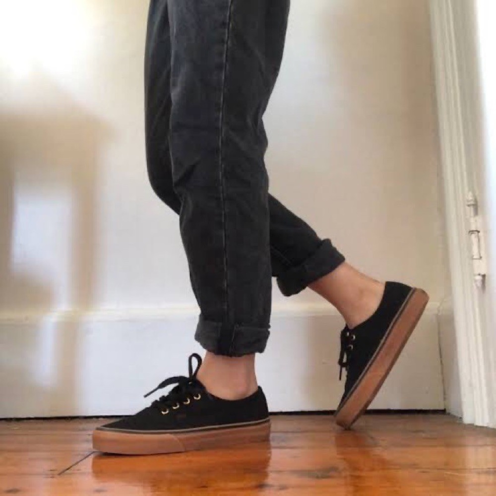 Vans Black and Brown Authentic Sneakers - Picture 8 of 13